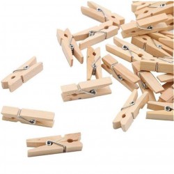 50 Pieces White Wooden Pegs 3.5cm (Pack of 10-500 Pieces)