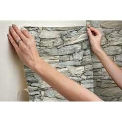 Castle Stone Wall Pattern Self Adhesive 3d Wall Shelf Door Covering Paper 3 Meters 60 Cm