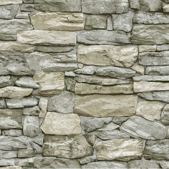 Castle Stone Wall Pattern Self Adhesive 3d Wall Shelf Door Covering Paper 3 Meters 60 Cm