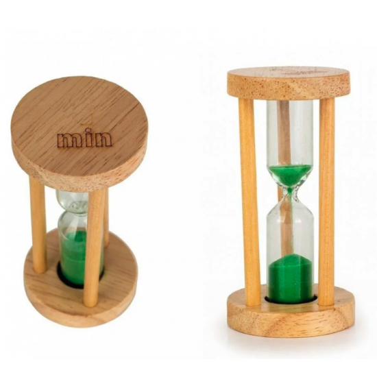 Wooden Hourglass, 3 Minutes